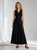 Collared Maxi Dress - Black
