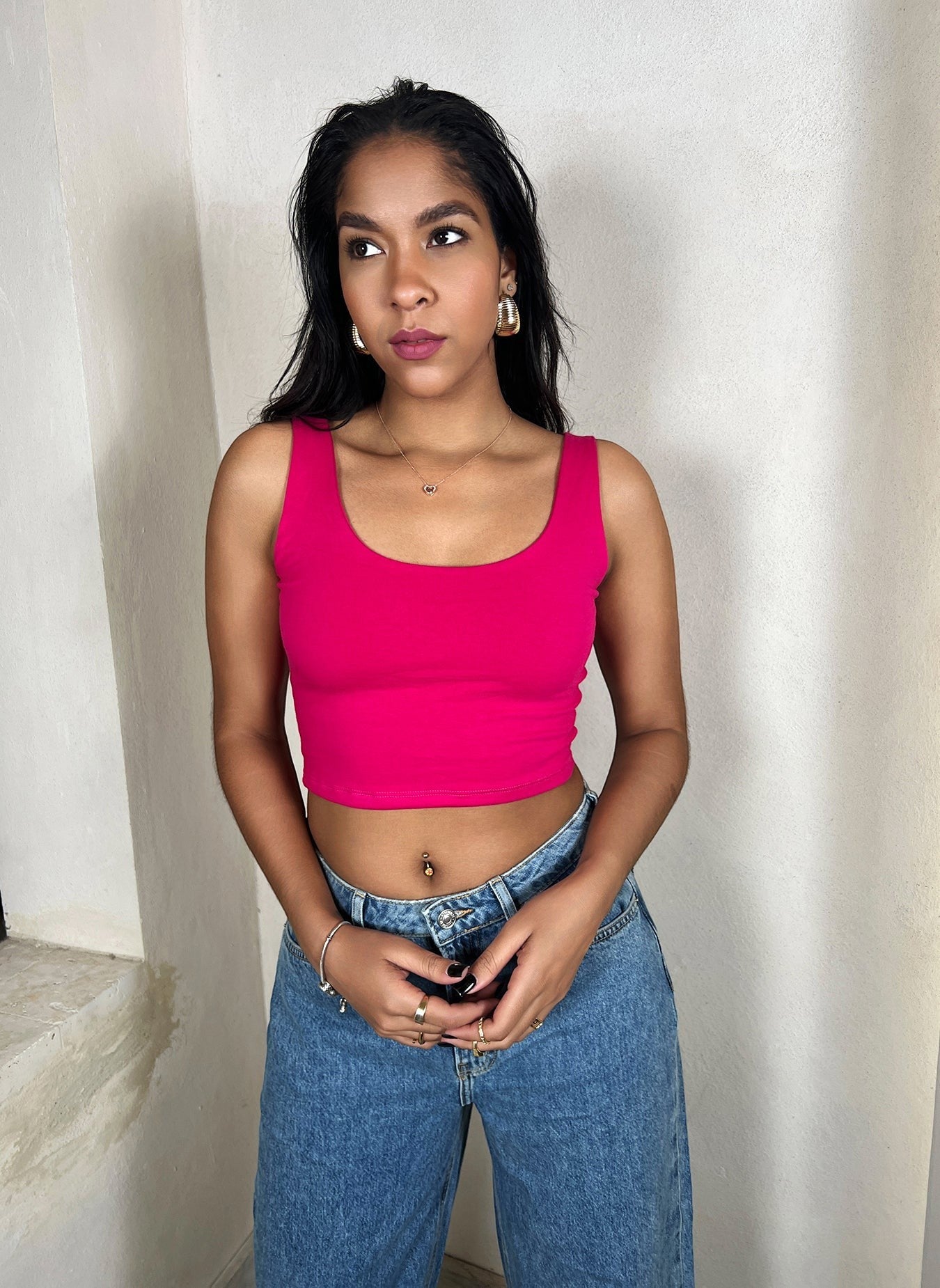 Double Layered Tank Cropped Top