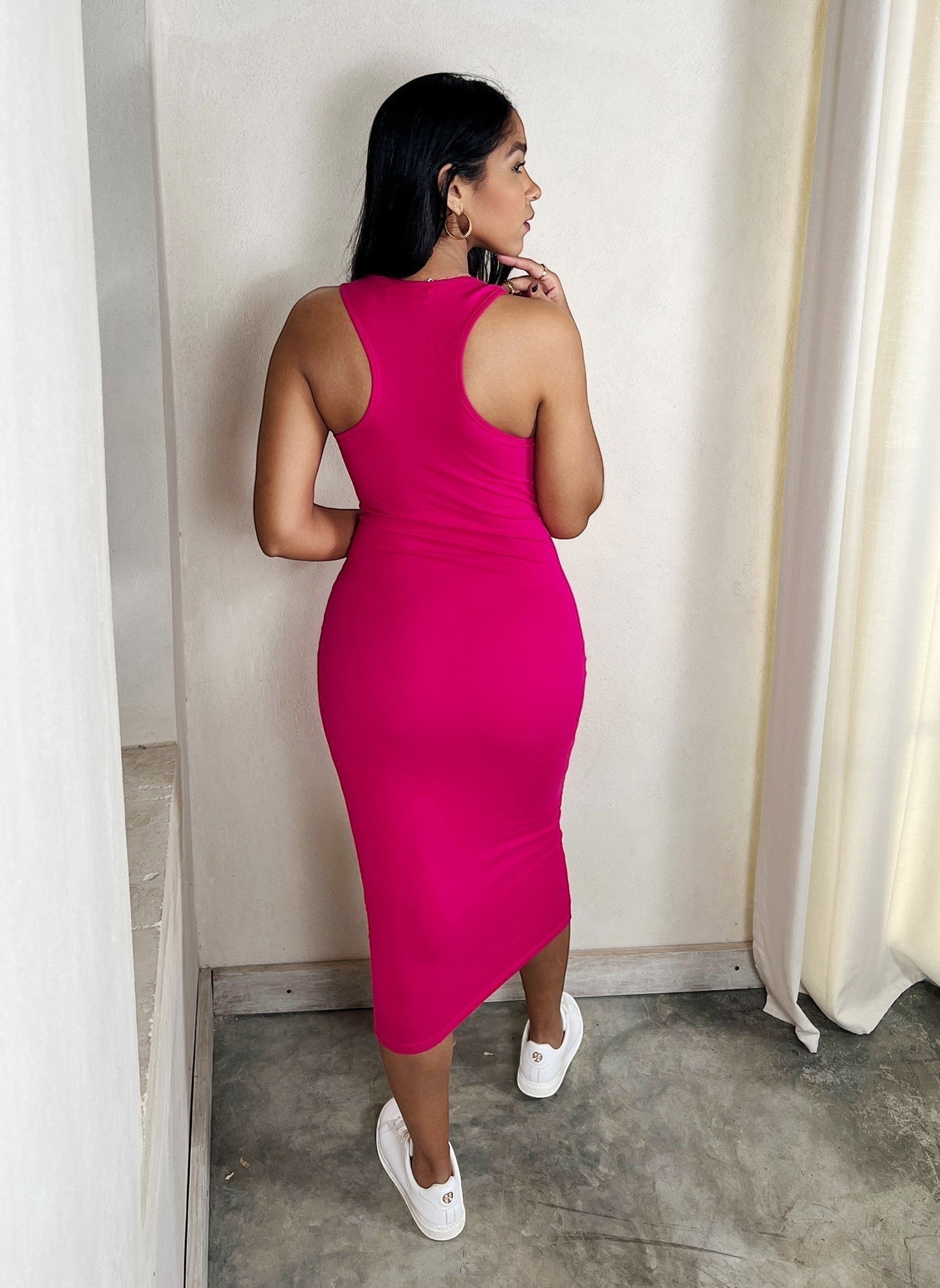 Racerback Bodycon Midi Dress