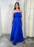 Strapless Ruffled Maxi Dress